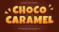 Choco Caramel Editable Text effect Template Royalty Free Stock Photo
