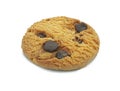 Choco chip cookie, Tasty sweet biscuit chocolate pastry, Isolated on white background, Cut out with clipping path. Royalty Free Stock Photo