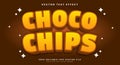 Choco Chips 3d Editable Text effect template Royalty Free Stock Photo