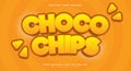Choco Chips editable text effect template Royalty Free Stock Photo