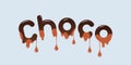 Choco - chocolate banner. Vector illustration