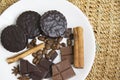 Choco with coffee and cinnamon 34 Royalty Free Stock Photo