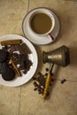Choco with coffee and cinnamon 19 Royalty Free Stock Photo