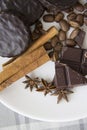 Choco with coffee and cinnamon 03 Royalty Free Stock Photo
