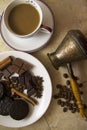 Choco with coffee and cinnamon 20 Royalty Free Stock Photo