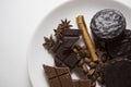 Choco with coffee and cinnamon 13 Royalty Free Stock Photo