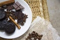 Choco with coffee and cinnamon 24 Royalty Free Stock Photo