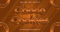 Choco Cookies editable text effect Template Royalty Free Stock Photo