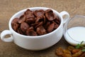 Choco corn flakes Royalty Free Stock Photo