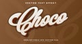 Choco editable text effect Template Royalty Free Stock Photo