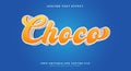 Choco editable text effect template Royalty Free Stock Photo