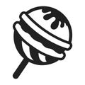 Choco lollipop icon, simple style