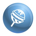 Choco lollipop icon, simple style