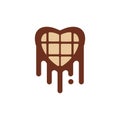 Choco love logo design Royalty Free Stock Photo