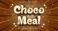 Choco Meal editable text effect template Royalty Free Stock Photo
