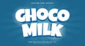 Choco Milk editable text effect Royalty Free Stock Photo