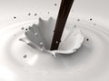 Choco milk splash Royalty Free Stock Photo