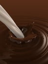 Choco milk splash Royalty Free Stock Photo