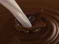 Choco milk splash Royalty Free Stock Photo