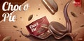 Choco pie ads with splashing syrup