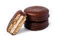Choco pie chocolate biscuits Royalty Free Stock Photo