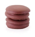 choco pie chocolate biscuits on white Royalty Free Stock Photo