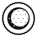 Choco star biscuit icon, simple style