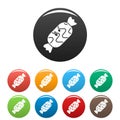 Choco sweet icons set color Royalty Free Stock Photo