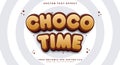 Choco Time Editable Text Effect Template Royalty Free Stock Photo