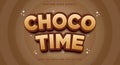 Choco Time Editable Text Effect Template Royalty Free Stock Photo
