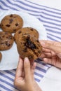 Chocochip Soft Cookies in Sidoarjo Indonesia Royalty Free Stock Photo