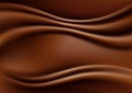 Chocolate Abstract Background, Brown Drapery Silk Fabric, Vector Illustration Royalty Free Stock Photo