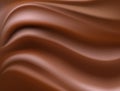 Chocolate background. Chocolate melting texture realistic vector illustration