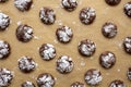 Chocolate Almond Crinkle Cookies during holiday baking