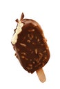 Chocolate almonds icelolly Royalty Free Stock Photo