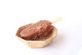 Chocolate almonds icelolly - Stock Image Royalty Free Stock Photo