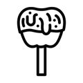 chocolate apple line icon vector illustration