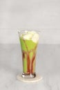chocolate avocado juice with vanilla ice cream Royalty Free Stock Photo