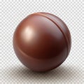 Chocolate ball isolated on transparent background Royalty Free Stock Photo