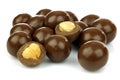 Chocolate balls filled with hazelnuts Royalty Free Stock Photo