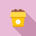 Chocolate balls icon flat vector. Takeaway food
