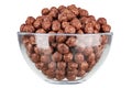Chocolate balls isolated on a white background. Quick breakfast. High quality photo, full depth of field. File contains clipping Royalty Free Stock Photo