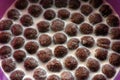 Chocolate balls. Chocolate serials. Kids healthy breakfast.