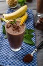 Chocolate-banana smoothie Royalty Free Stock Photo