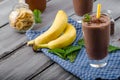 Chocolate-banana smoothie Royalty Free Stock Photo