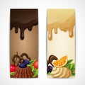 Chocolate banners vertical Royalty Free Stock Photo