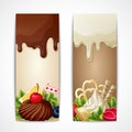 Chocolate banners vertical Royalty Free Stock Photo