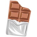 Chocolate Bar Bitten Vector Illustration Icon Royalty Free Stock Photo