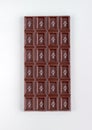 Chocolate bar with figure decoration isolated on the white background Royalty Free Stock Photo