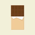 chocolate bar flat design vector illustration. Bitter Vector Element Can Be Used For Chocolate, Shaped, Bitter Design Concept